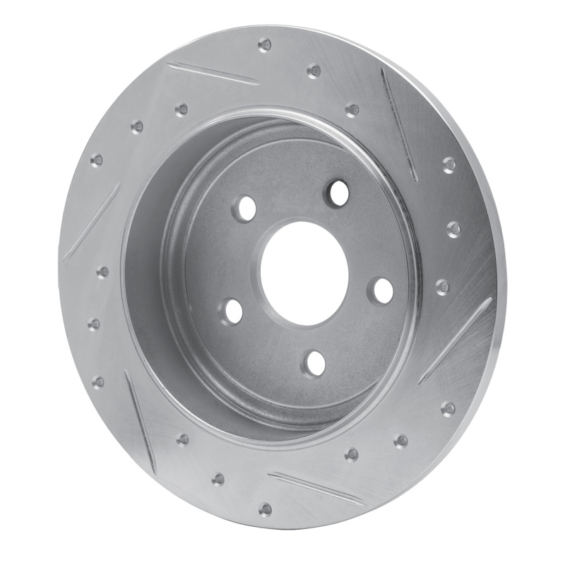 Picture of R1 88-95 Chrysler Daytona Rear Left Drilled & Slotted Silver Brake Rotor