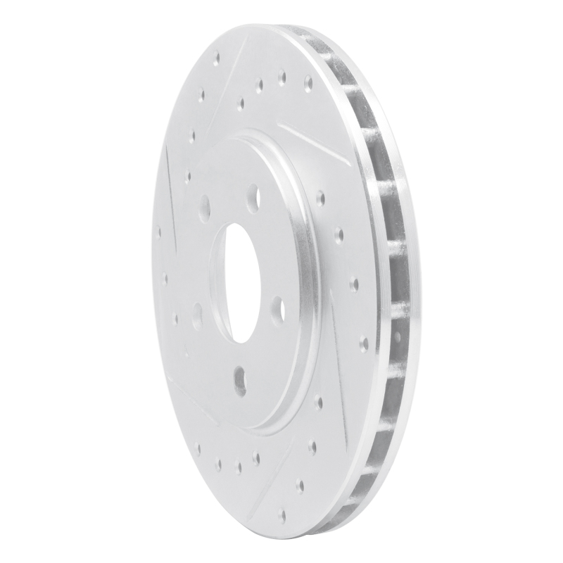 Picture of R1 95-00 Chrysler SEBRING Front Left Drilled & Slotted Silver Brake Rotor
