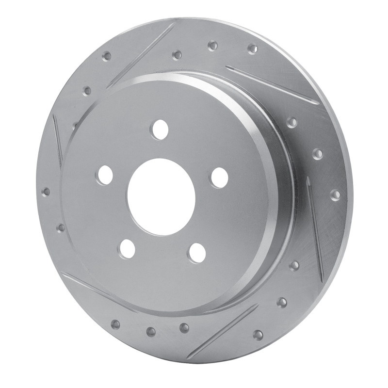 Picture of R1 03-10 Chrysler PT Cruiser Rear Left Drilled & Slotted Silver Brake Rotor
