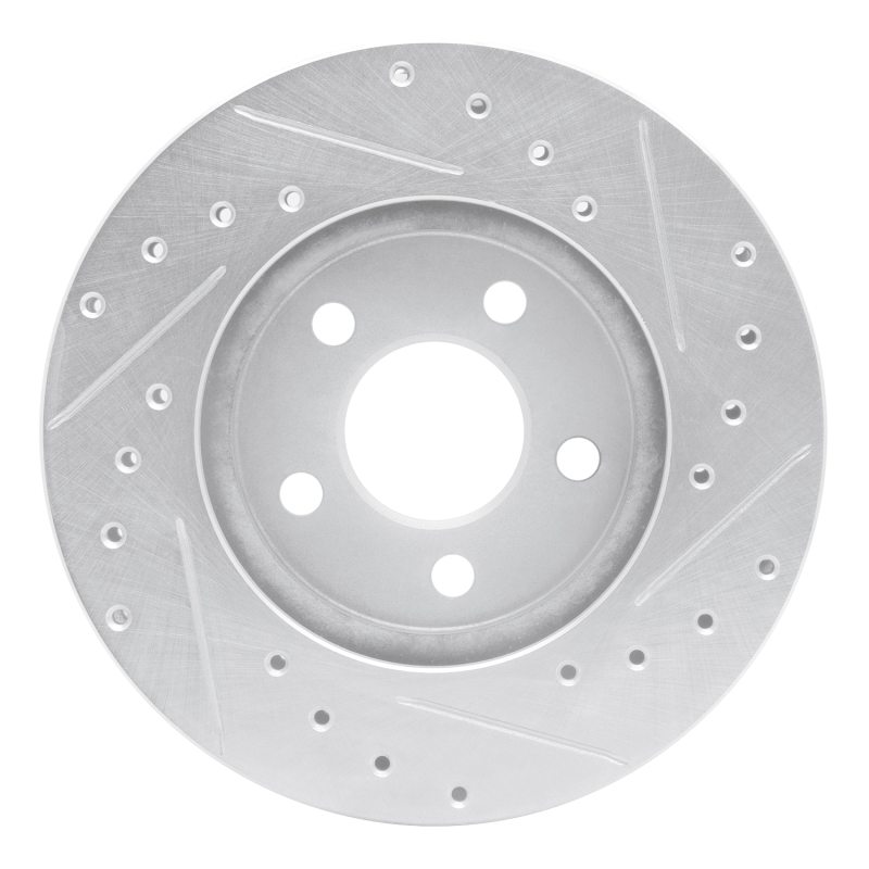 Picture of R1 95-00 Chrysler SEBRING Front Left Drilled & Slotted Silver Brake Rotor