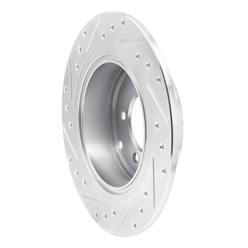Picture of R1 07-17 Chrysler SEBRING Rear Right Drilled & Slotted Silver Brake Rotor