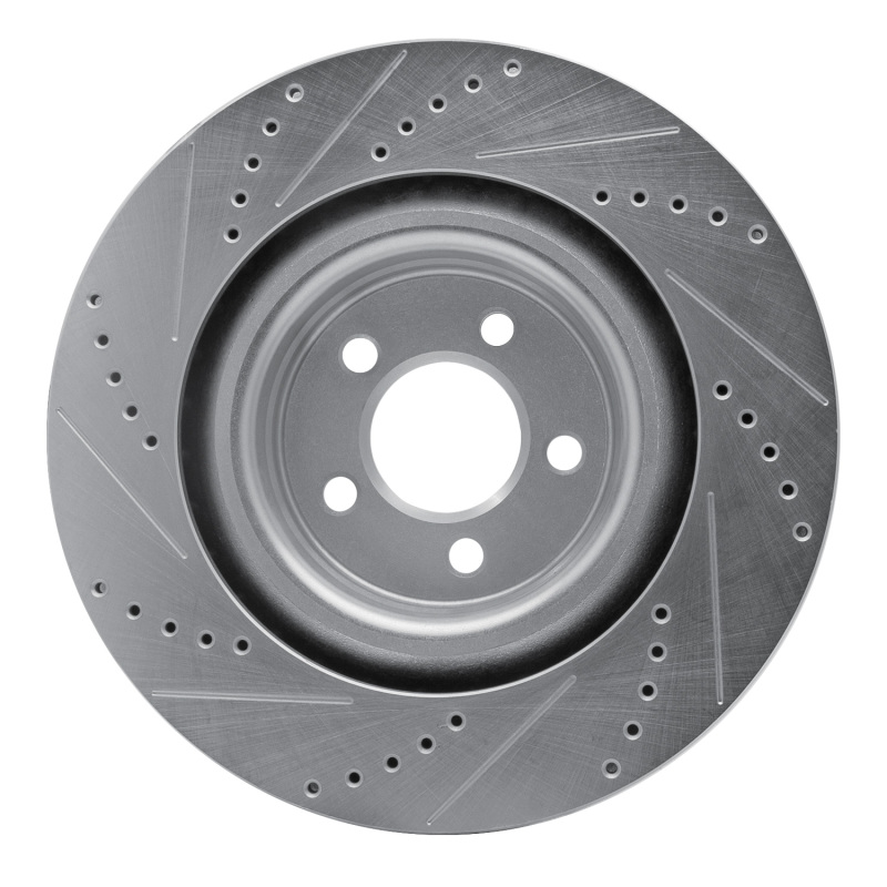 Picture of R1 05-23 Chrysler 300 Front Left Drilled & Slotted Silver Brake Rotor