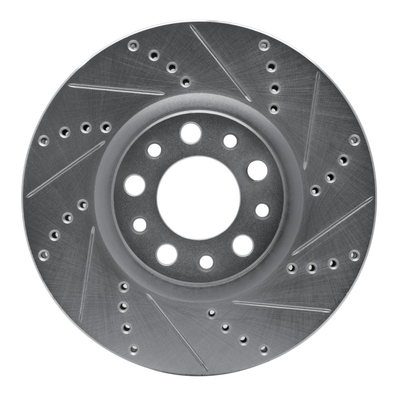 Picture of R1 13-23 Chrysler 200 Front Right Drilled & Slotted Silver Brake Rotor