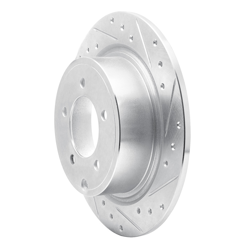 Picture of R1 07-17 Chrysler SEBRING Rear Right Drilled & Slotted Silver Brake Rotor