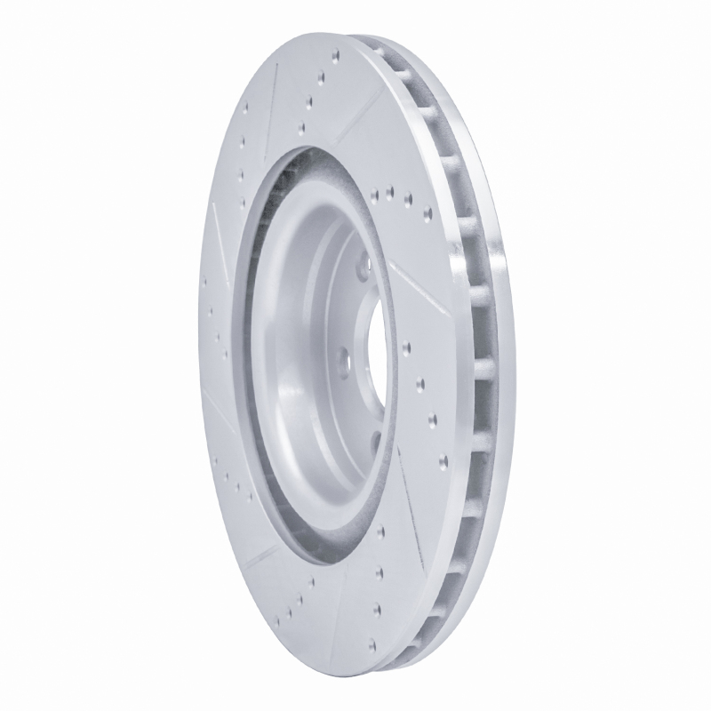 Picture of R1 05-23 Chrysler 300 Front Right Drilled & Slotted Silver Brake Rotor