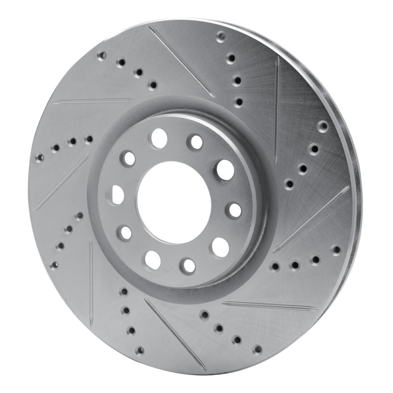 Picture of R1 13-23 Chrysler 200 Front Right Drilled & Slotted Silver Brake Rotor