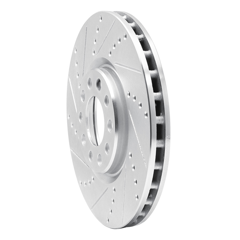 Picture of R1 13-23 Chrysler 200 Front Left Drilled & Slotted Silver Brake Rotor