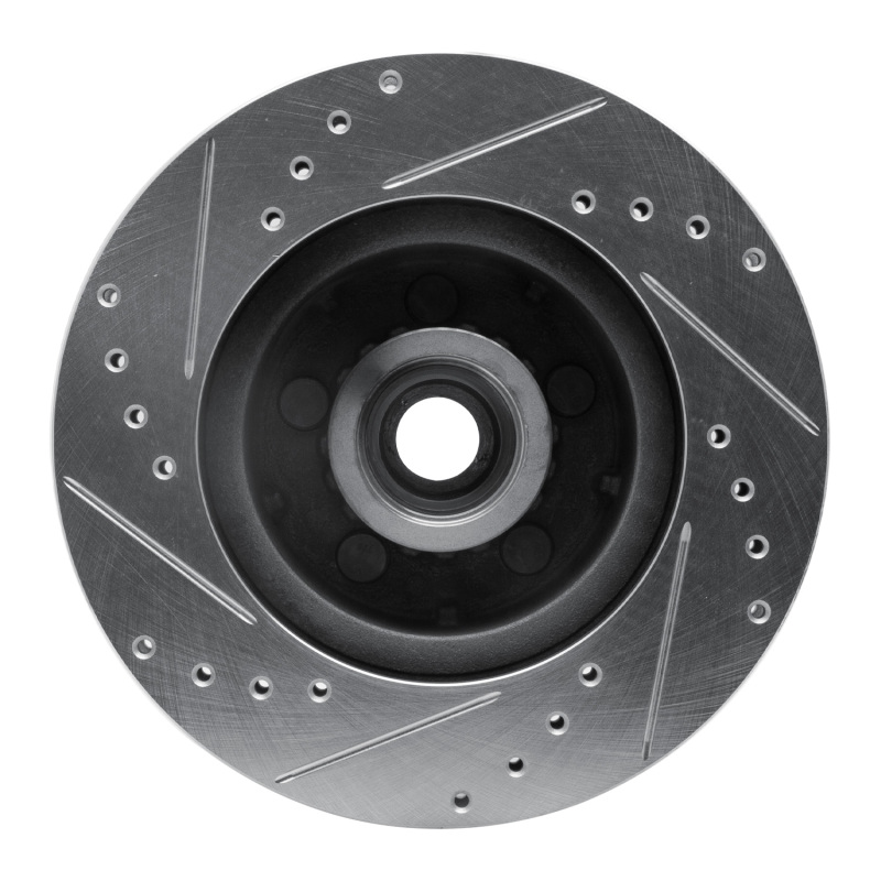 Picture of R1 71-81 Chrysler Town & Country Front Right Drilled & Slotted Silver Brake Rotor