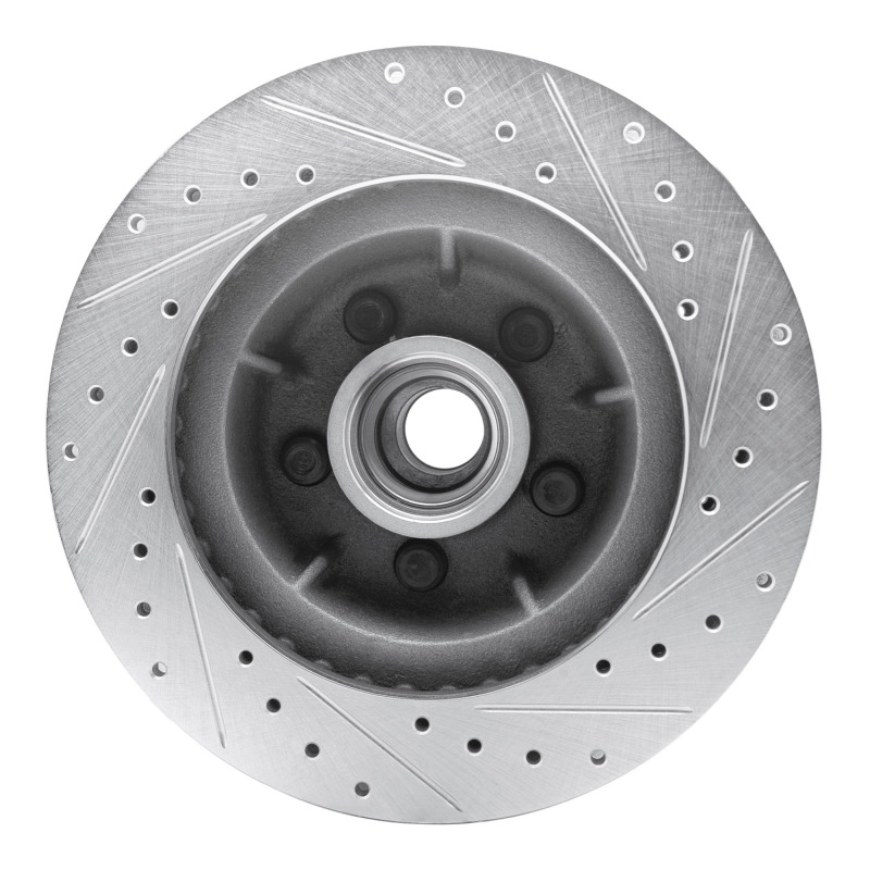 Picture of R1 71-81 Chrysler Town & Country Front Left Drilled & Slotted Silver Brake Rotor