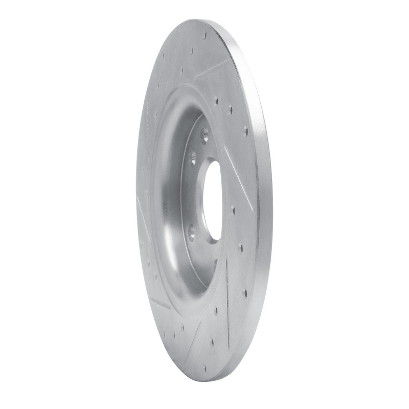 Picture of R1 17-25 Chrysler Voyager Rear Right Drilled & Slotted Silver Brake Rotor