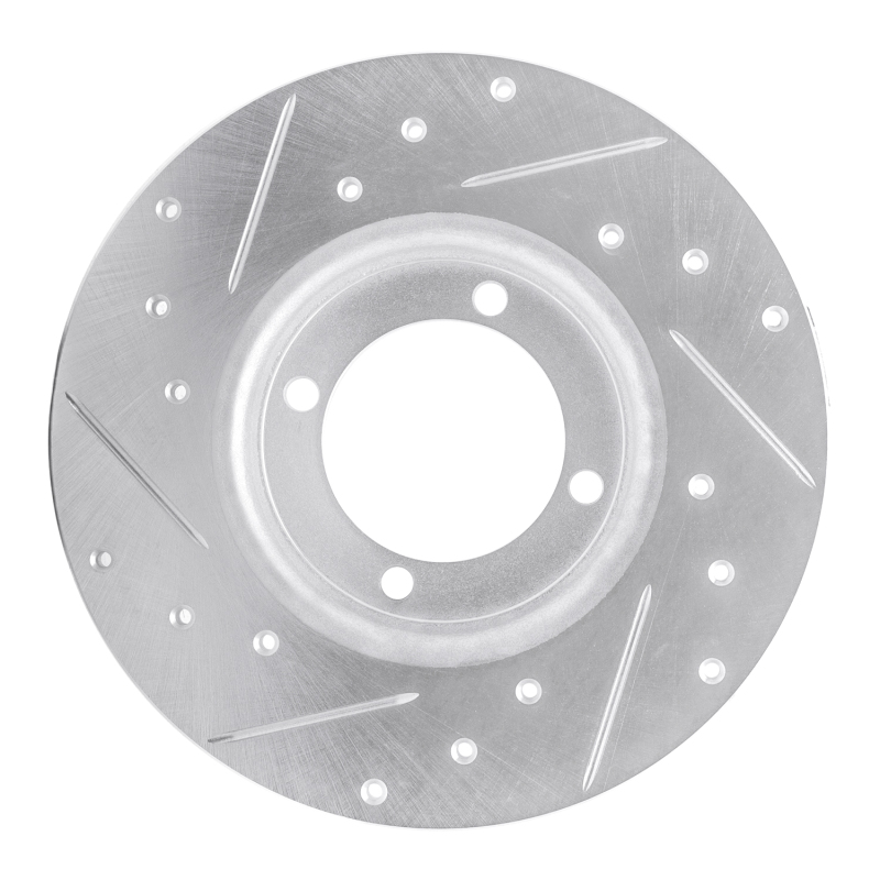 Picture of R1 78-83 Dodge CHALLENGER Front Right Drilled & Slotted Silver Brake Rotor