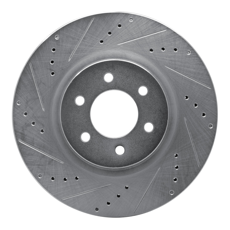 Picture of R1 92-02 Dodge Viper Front Left Drilled & Slotted Silver Brake Rotor