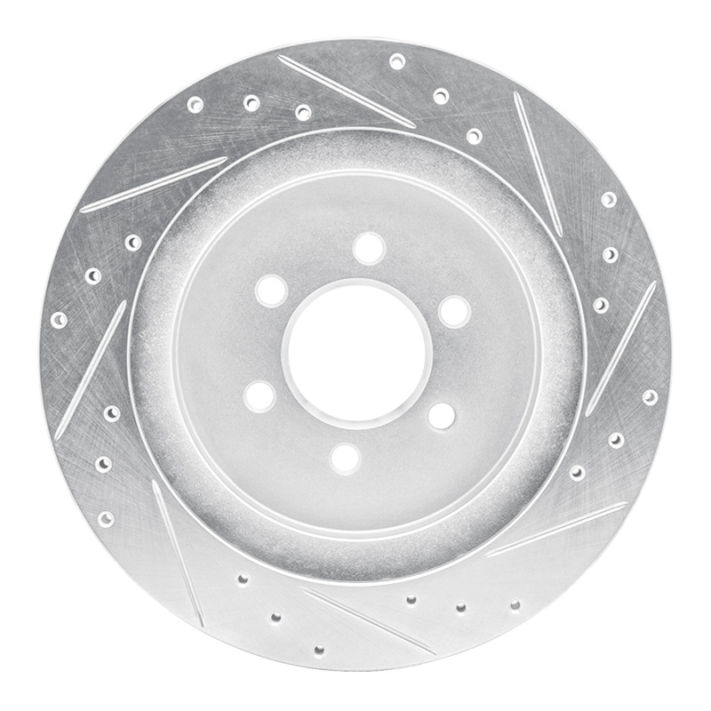 Picture of R1 92-02 Dodge Viper Rear Left Drilled & Slotted Silver Brake Rotor
