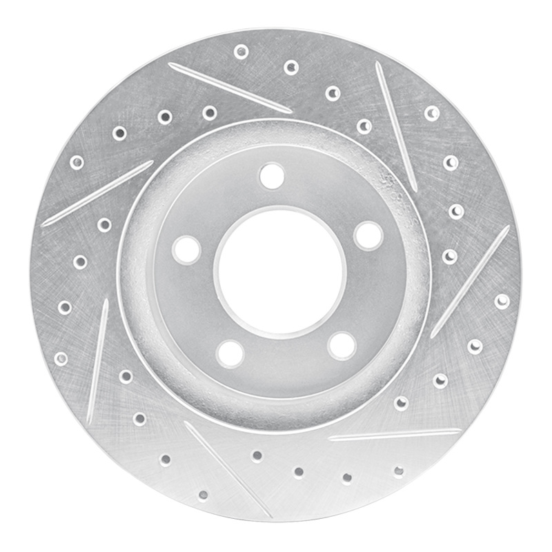 Picture of R1 93-97 Chrysler CONCORDE Front Left Drilled & Slotted Silver Brake Rotor