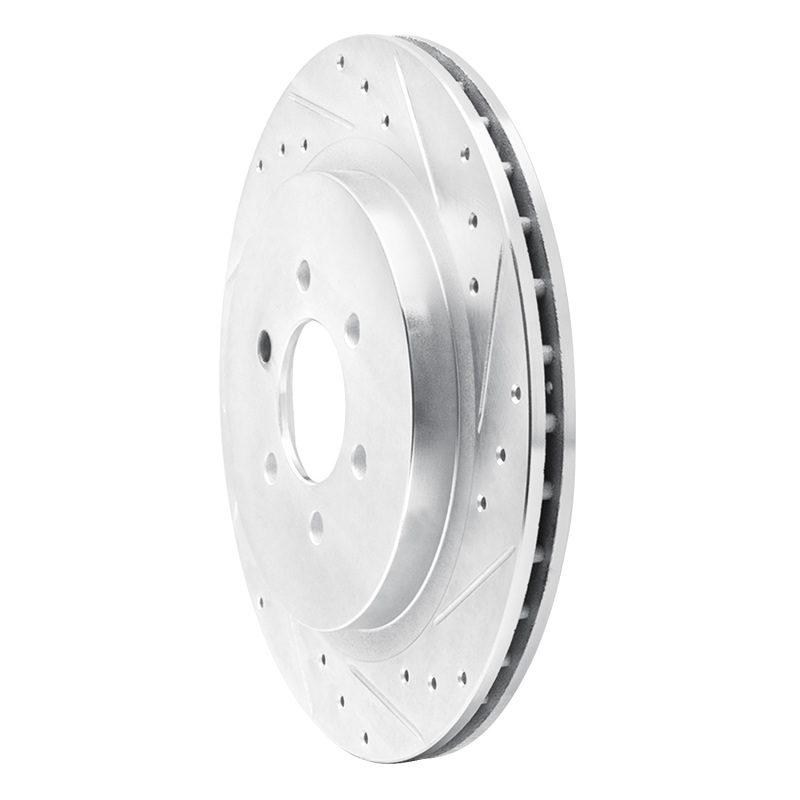 Picture of R1 92-02 Dodge Viper Rear Right Drilled & Slotted Silver Brake Rotor