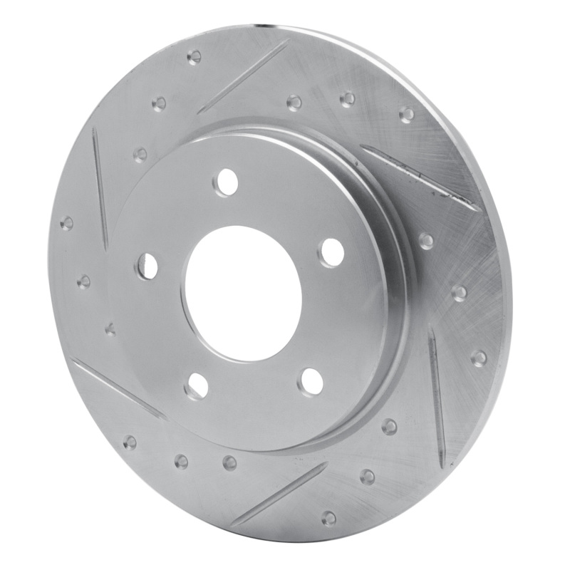 Picture of R1 88-92 Dodge Monaco Rear Left Drilled & Slotted Silver Brake Rotor