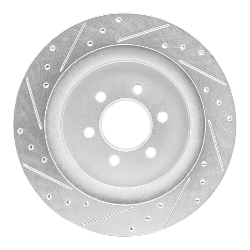 Picture of R1 92-02 Dodge Viper Rear Right Drilled & Slotted Silver Brake Rotor