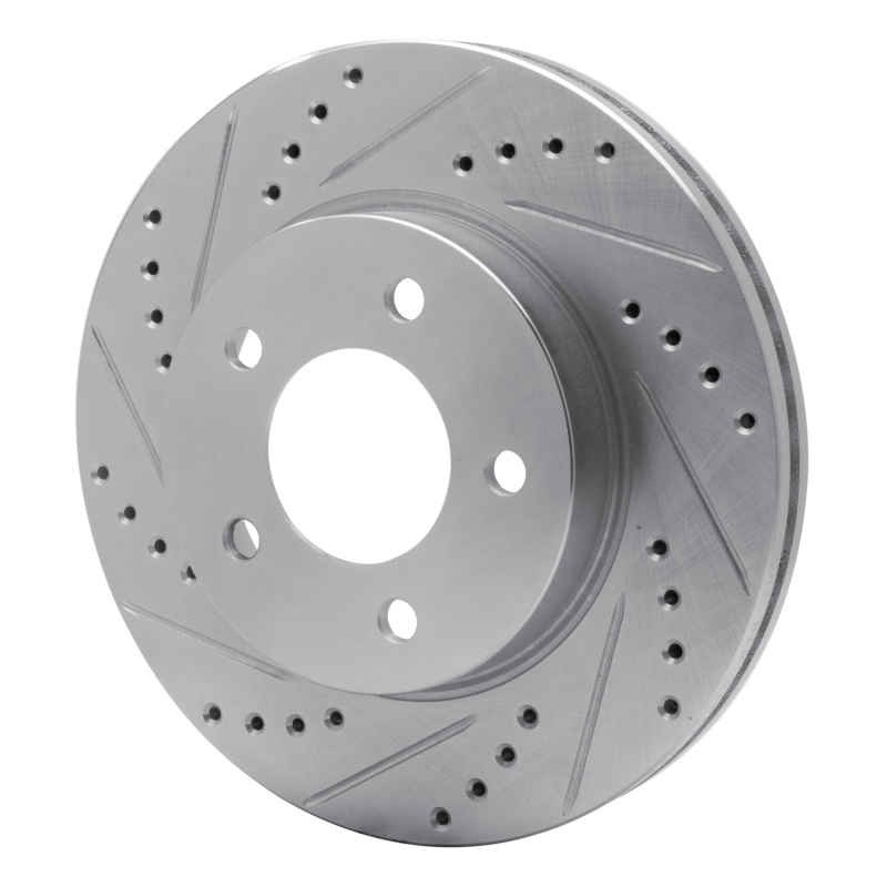 Picture of R1 98-00 Chrysler LHS Front Left Drilled & Slotted Silver Brake Rotor