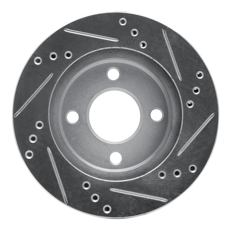 Picture of R1 95-96 Dodge Neon (USA/Canada) Front Left Drilled & Slotted Silver Brake Rotor