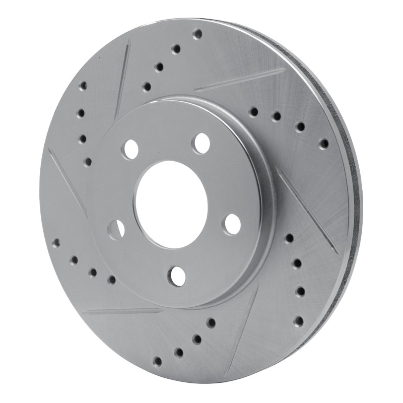 Picture of R1 00-05 Chrysler Neon Front Left Drilled & Slotted Silver Brake Rotor