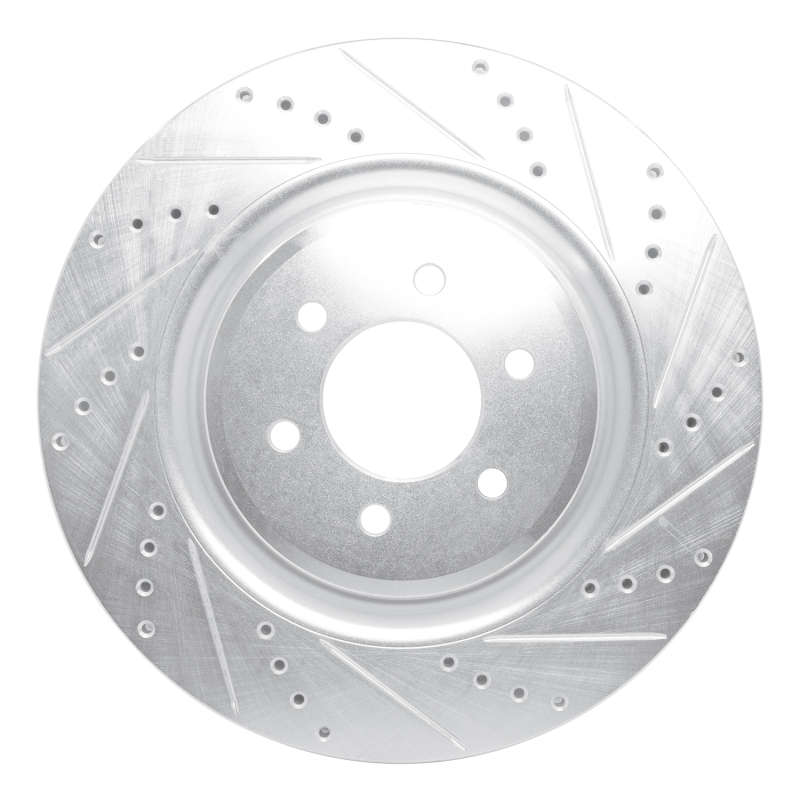 Picture of R1 03-17 Dodge Viper Front Right Drilled & Slotted Silver Brake Rotor