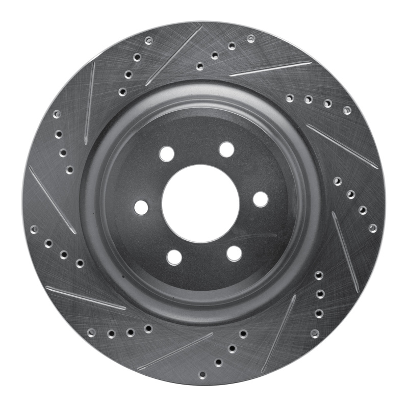 Picture of R1 03-17 Dodge Viper Rear Left Drilled & Slotted Silver Brake Rotor