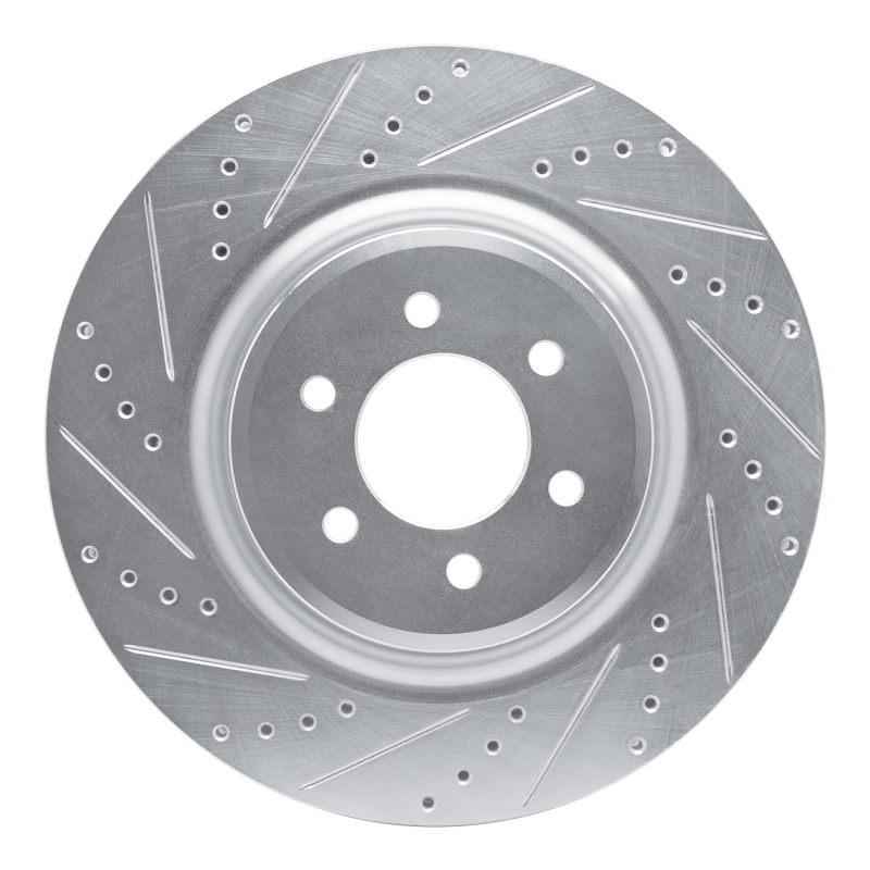 Picture of R1 03-17 Dodge Viper Front Left Drilled & Slotted Silver Brake Rotor