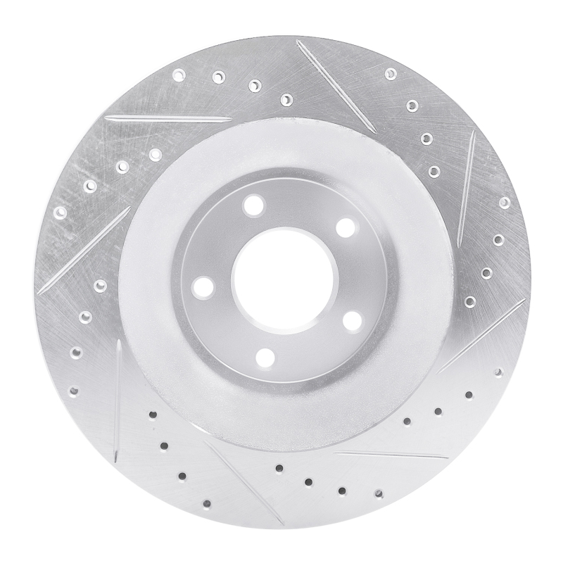 Picture of R1 08-14 Chrysler 200 Front Left Drilled & Slotted Silver Brake Rotor