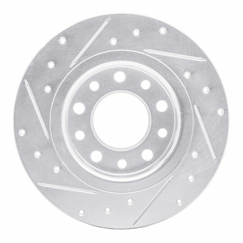 Picture of R1 13-16 Dodge DART Rear Right Drilled & Slotted Silver Brake Rotor