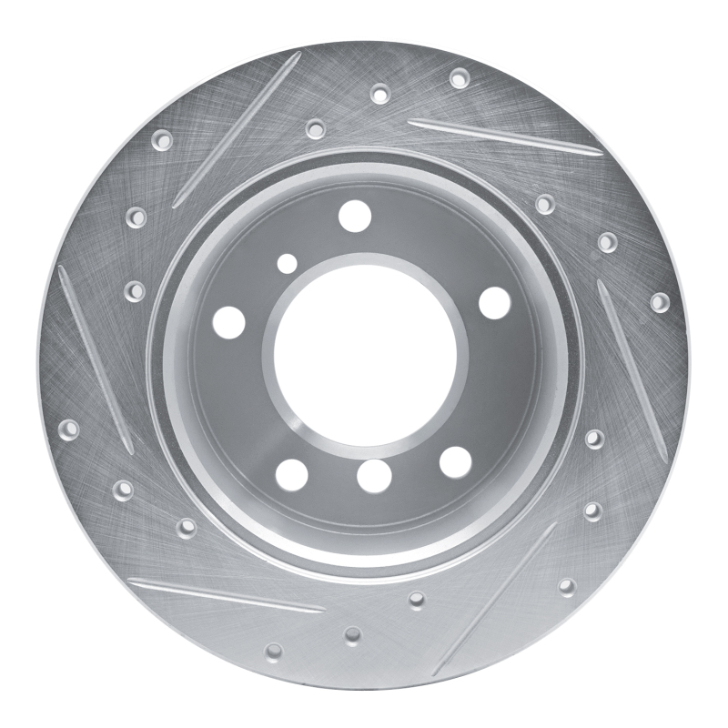 Picture of R1 02-18 Dodge Sprinter 3500 Rear Right Drilled & Slotted Silver Brake Rotor