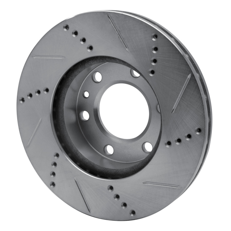 Picture of R1 06-25 American Coach Patriot Front Left Drilled & Slotted Silver Brake Rotor
