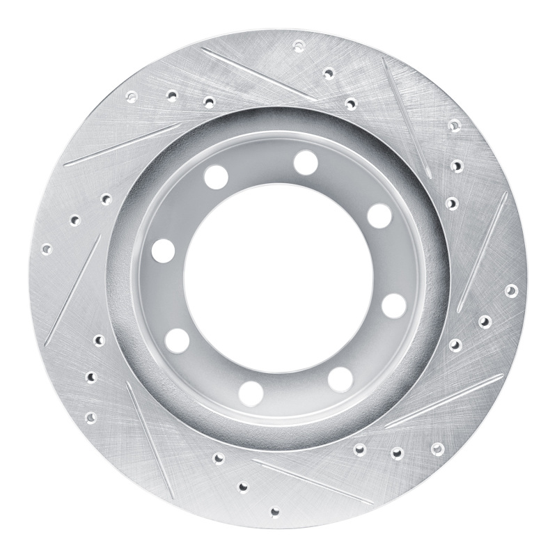 Picture of R1 80-93 Dodge W200 Front Left Drilled & Slotted Silver Brake Rotor