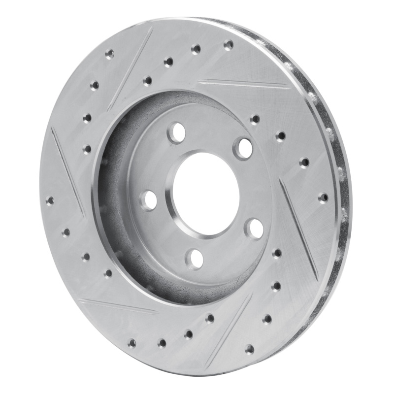 Picture of R1 84-95 Chrysler New Yorker Front Right Drilled & Slotted Silver Brake Rotor