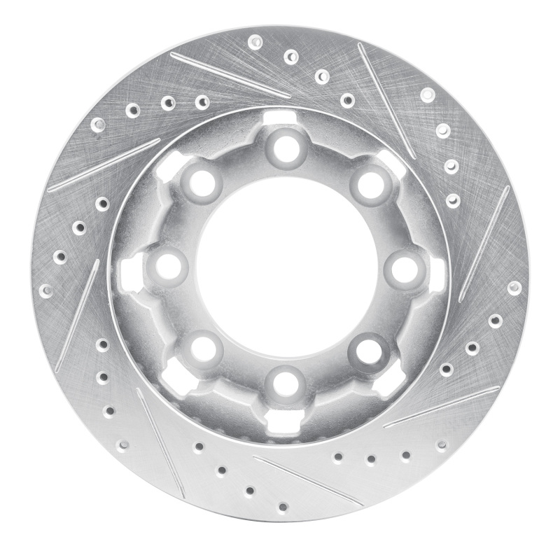 Picture of R1 75-93 Dodge W300 Front Left Drilled & Slotted Silver Brake Rotor