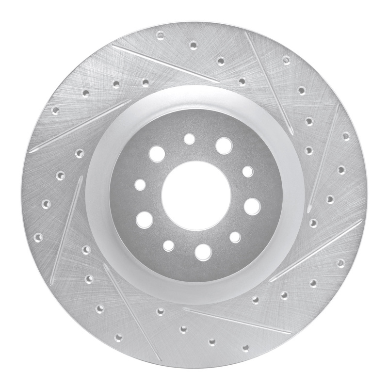 Picture of R1 15-22 Ram Promaster City Front Right Drilled & Slotted Silver Brake Rotor
