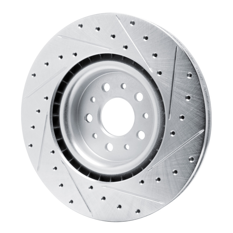 Picture of R1 15-22 Ram Promaster City Front Left Drilled & Slotted Silver Brake Rotor