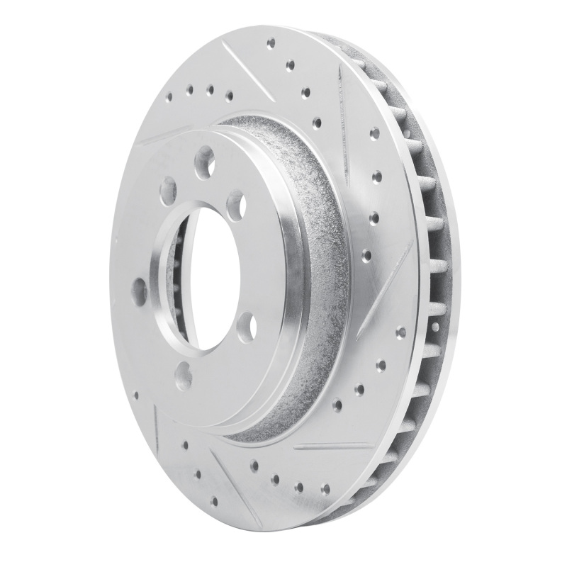 Picture of R1 74-81 Dodge W150 Front Right Drilled & Slotted Silver Brake Rotor