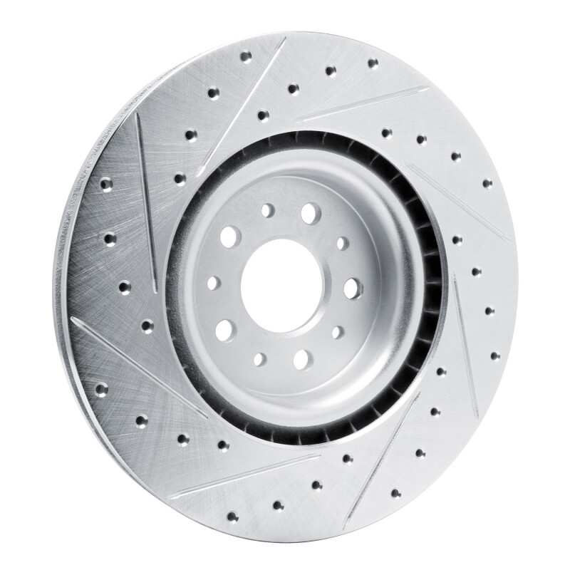Picture of R1 15-22 Ram Promaster City Front Right Drilled & Slotted Silver Brake Rotor