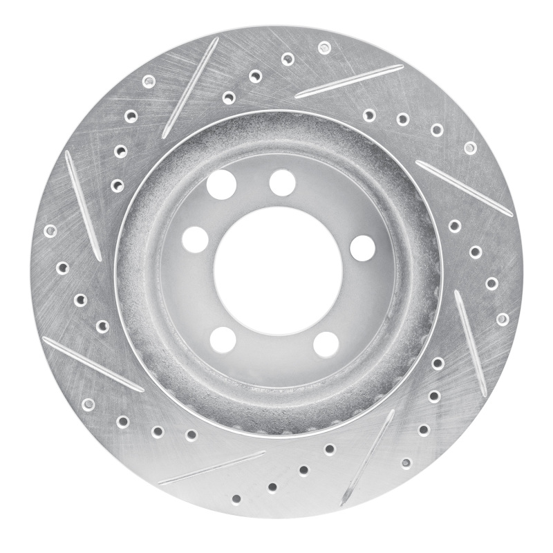 Picture of R1 74-81 Dodge W150 Front Right Drilled & Slotted Silver Brake Rotor