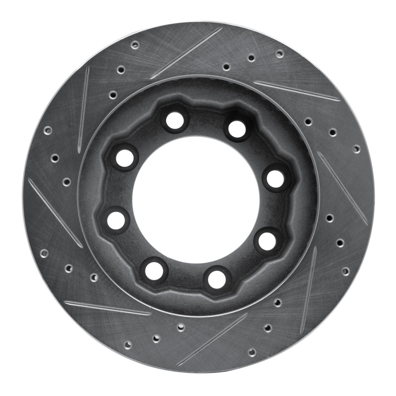 Picture of R1 77-93 Chevrolet V30 & V3500 Pickup Front Right Drilled & Slotted Silver Brake Rotor