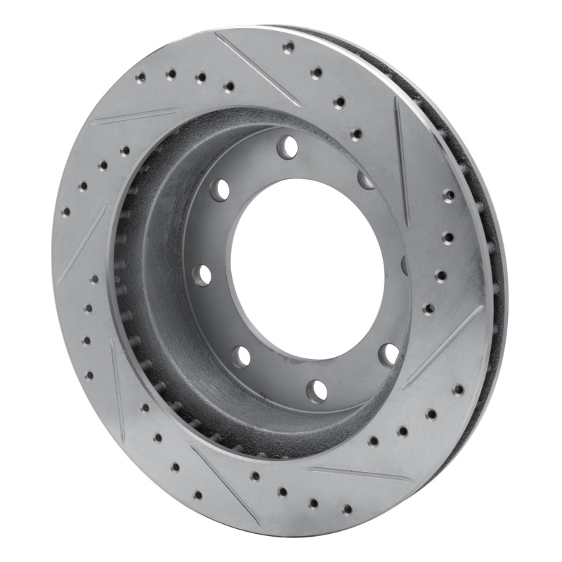 Picture of R1 73-93 Dodge B300 Van (71-74) / B300 (75-80) Front Left Drilled & Slotted Silver Brake Rotor