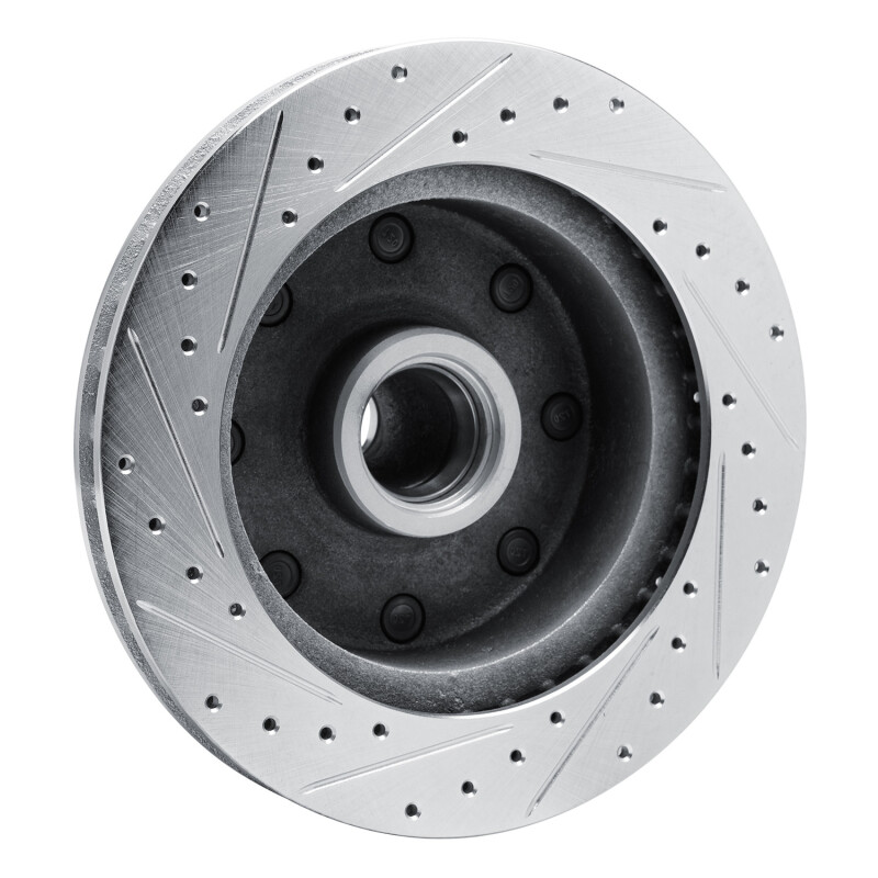 Picture of R1 73-77 Dodge B300 Van (71-74) / B300 (75-80) Front Right Drilled & Slotted Silver Brake Rotor