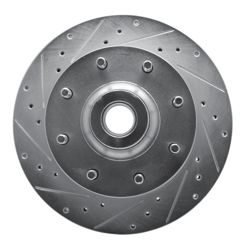 Picture of R1 78-97 Dodge B3500 / B2500 Front Left Drilled & Slotted Silver Brake Rotor