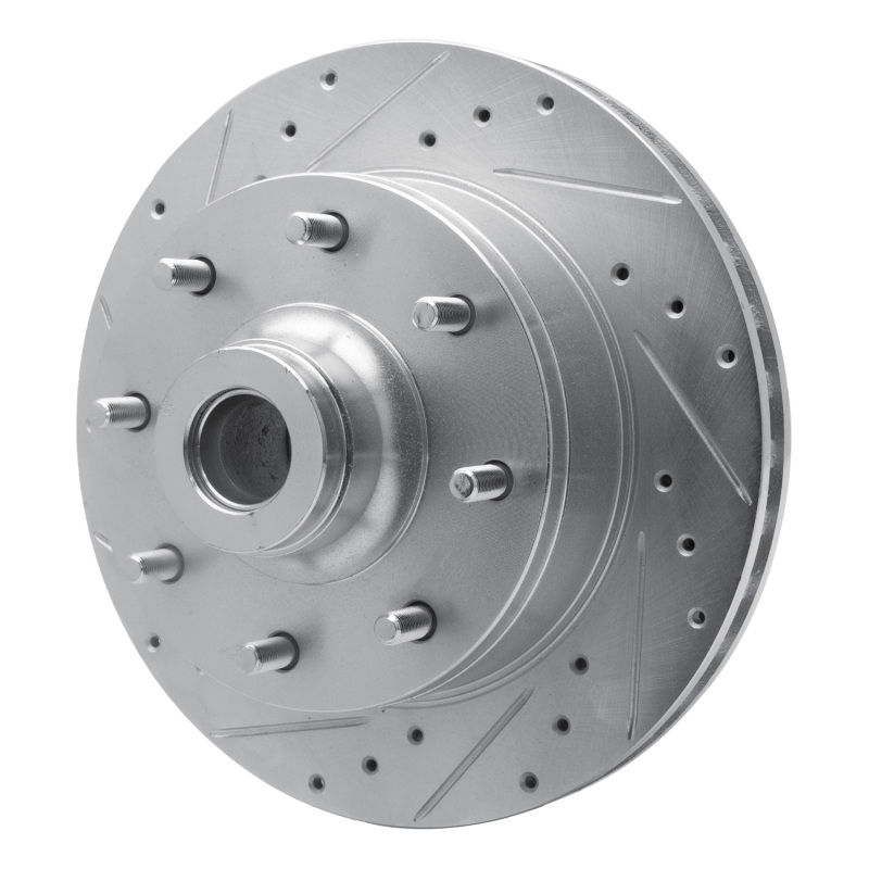 Picture of R1 78-97 Dodge B3500 / B2500 Front Left Drilled & Slotted Silver Brake Rotor