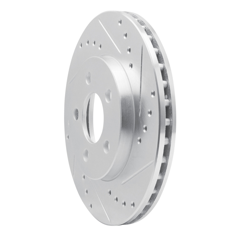 Picture of R1 86-90 Chrysler Town & Country Front Right Drilled & Slotted Silver Brake Rotor