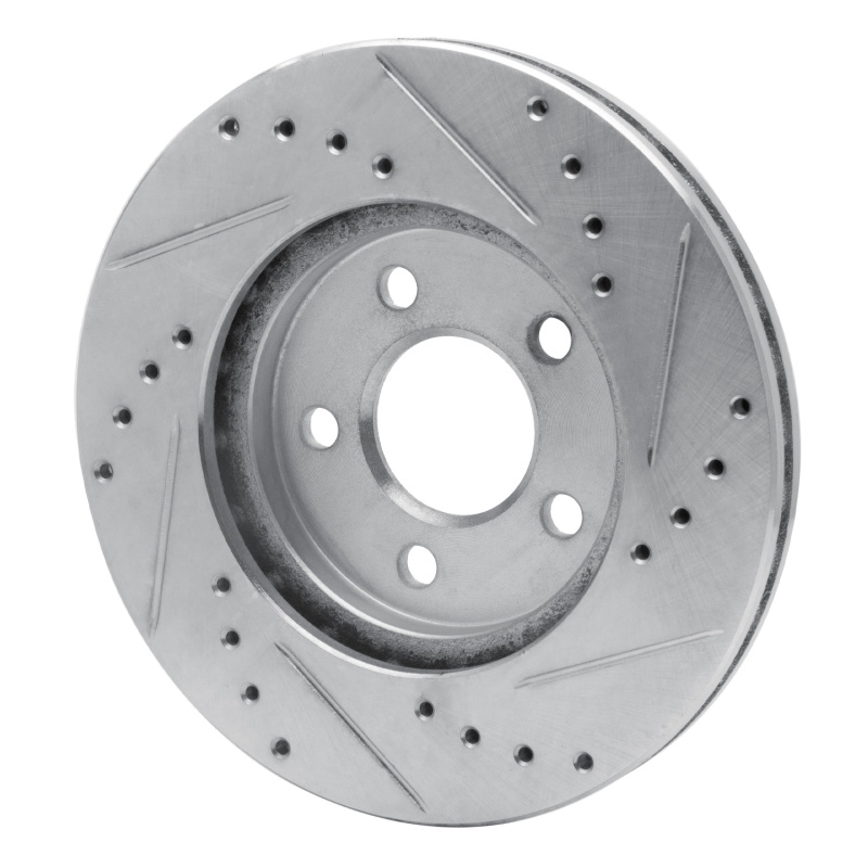 Picture of R1 86-90 Chrysler Town & Country Front Left Drilled & Slotted Silver Brake Rotor