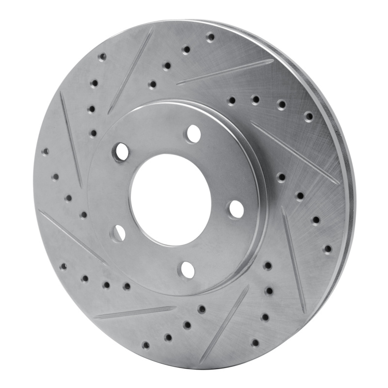 Picture of R1 91-96 Chrysler Town & Country Front Left Drilled & Slotted Silver Brake Rotor