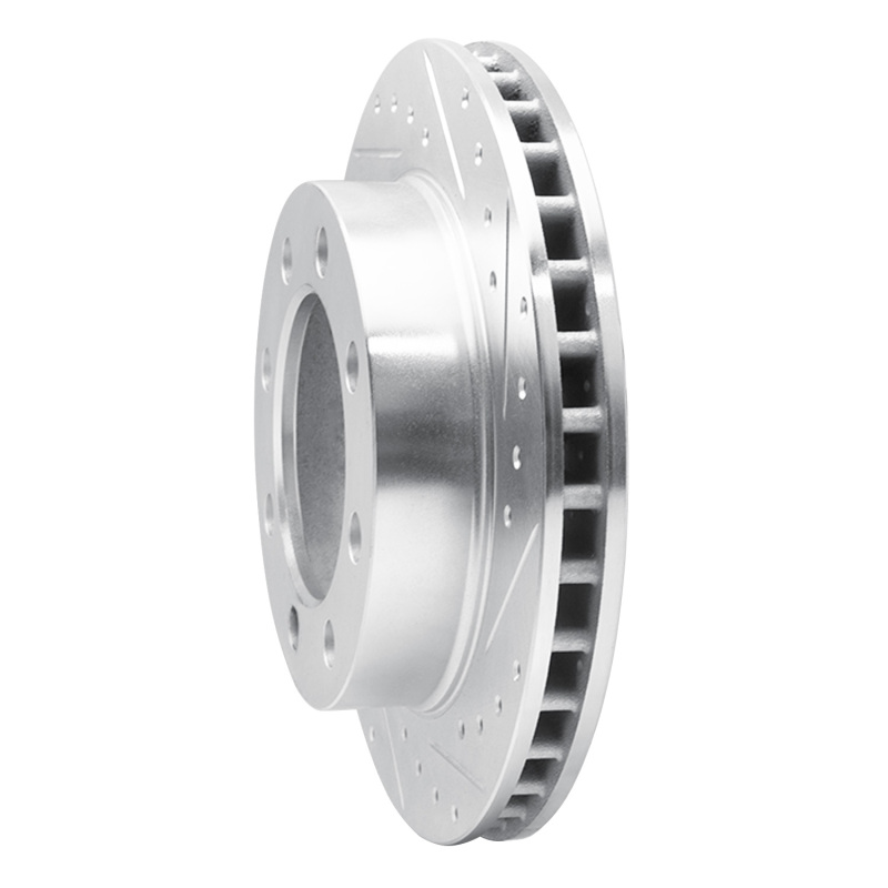 Picture of R1 89-93 Dodge W350 Front Right Drilled & Slotted Silver Brake Rotor