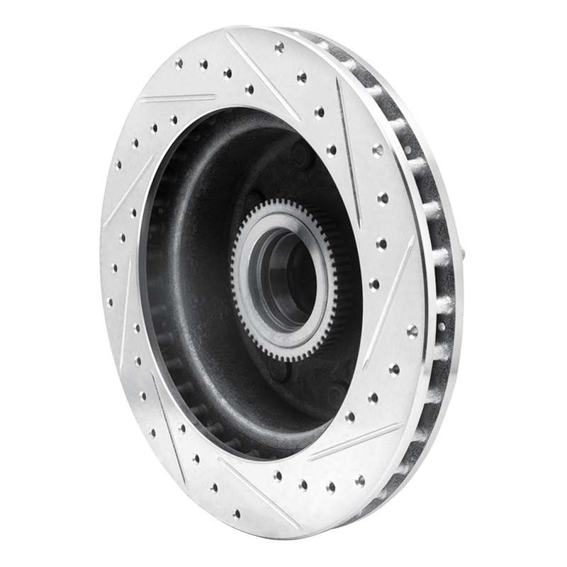 Picture of R1 94-97 Dodge B200 / B200 Van / B250 Front Left Drilled & Slotted Silver Brake Rotor