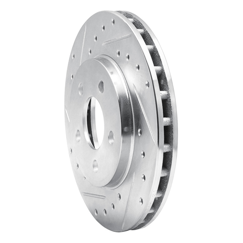 Picture of R1 96-00 Chrysler Town & Country Front Left Drilled & Slotted Silver Brake Rotor